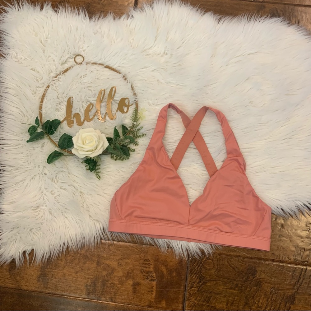 Victoria's Secret PINK seamless long line sports bra Pink size Large